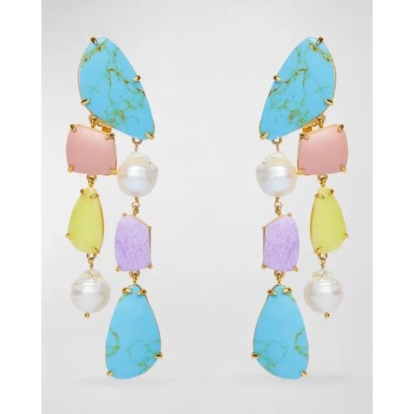 Lele Sadoughi Pebble Chandelier Clip-On Earrings - Picture 3 of 7